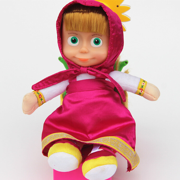Can Speak Russian Masha Anime Doll Toy For Children Christmas Gifts 24cm
