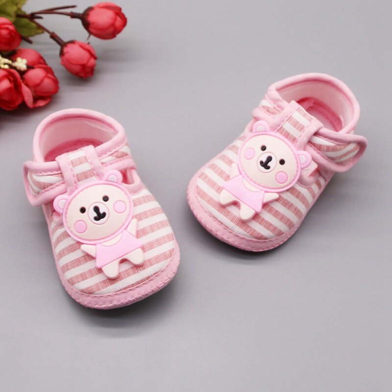 Chaussures de premiers pas en coton pour bébé fille et garçon, souliers pour enfant, nouveau-né, princesse, antidérapant, doux, mignon