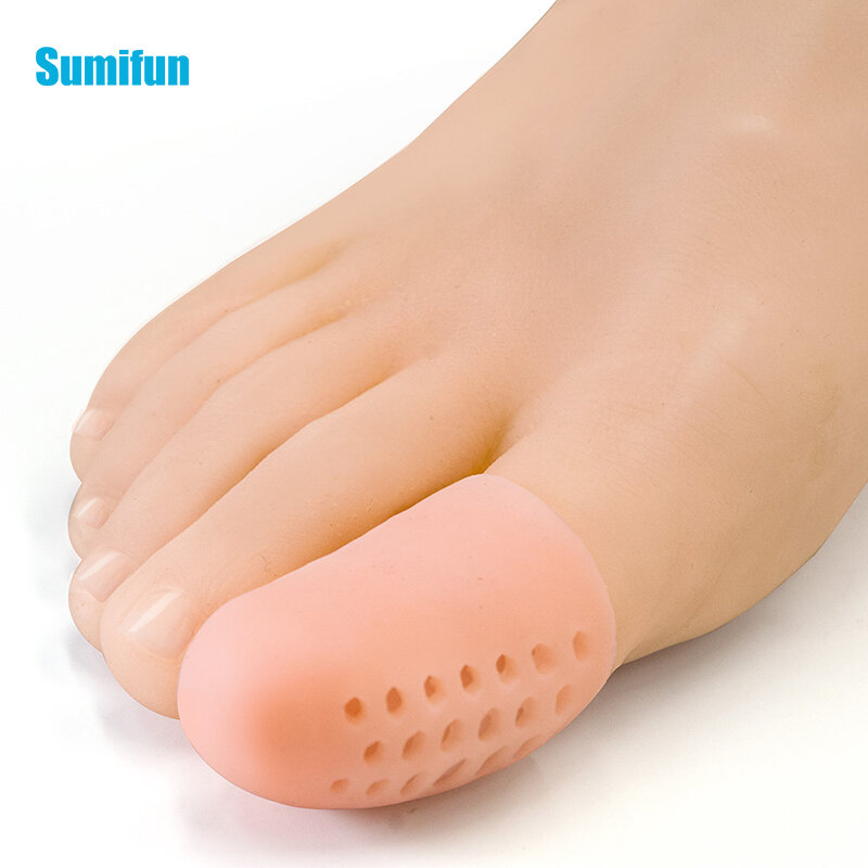 Protetor de dedo de silicone, 2/4/6/peças, proteção para os dedos dos pés, bolhas, respiráveis, macios, proteção para os dedos