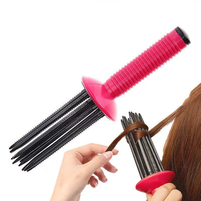 Sisir penata rambut pengeriting Volume udara, alat rol rambut untuk menata rambut keriting tanpa panas untuk menentukan ikal untuk perjalanan rumah