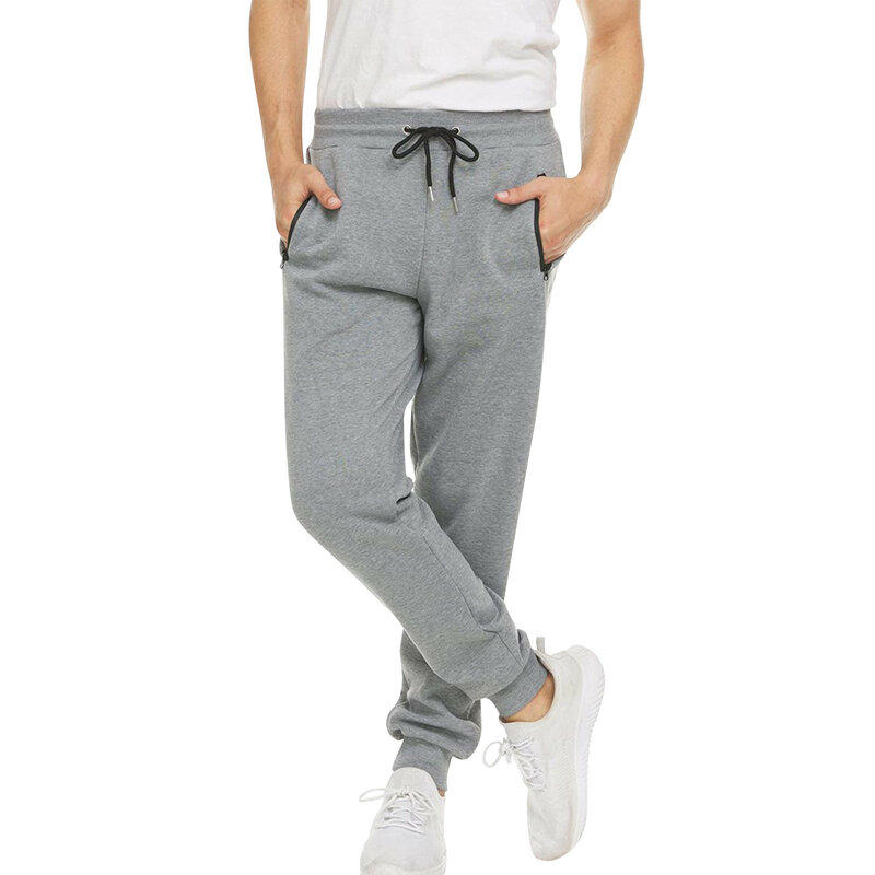 Sweatpants For Men Spring And Autumn Sports Fitness Solid Color Trousers Casual Loose Comfortable Running Drawstring Sweatpants
