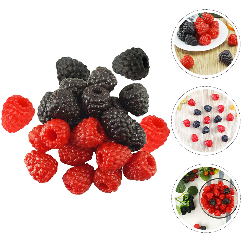 40 шт. имитация малины искусственные разнообразные искусственные фрукты домашний декор фото Prop Mini