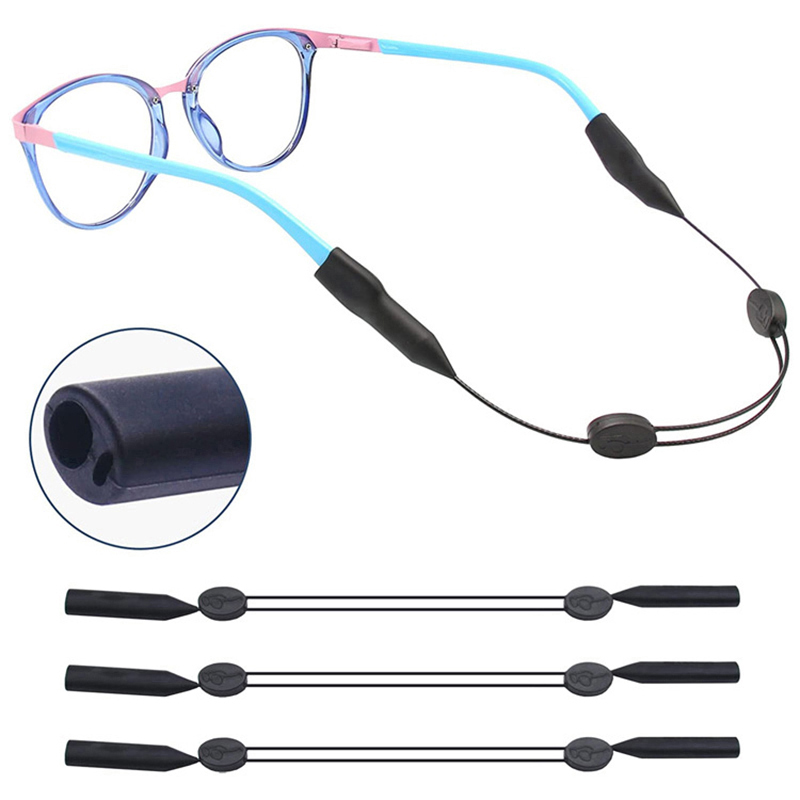 Regulowany uchwyt na okulary uniwersalne dopasowanie sportowe okulary przeciwsłoneczne uchwyt Unisex pasek okulary ochronne łańcuchy silikonowy łańcuch antypoślizgowy