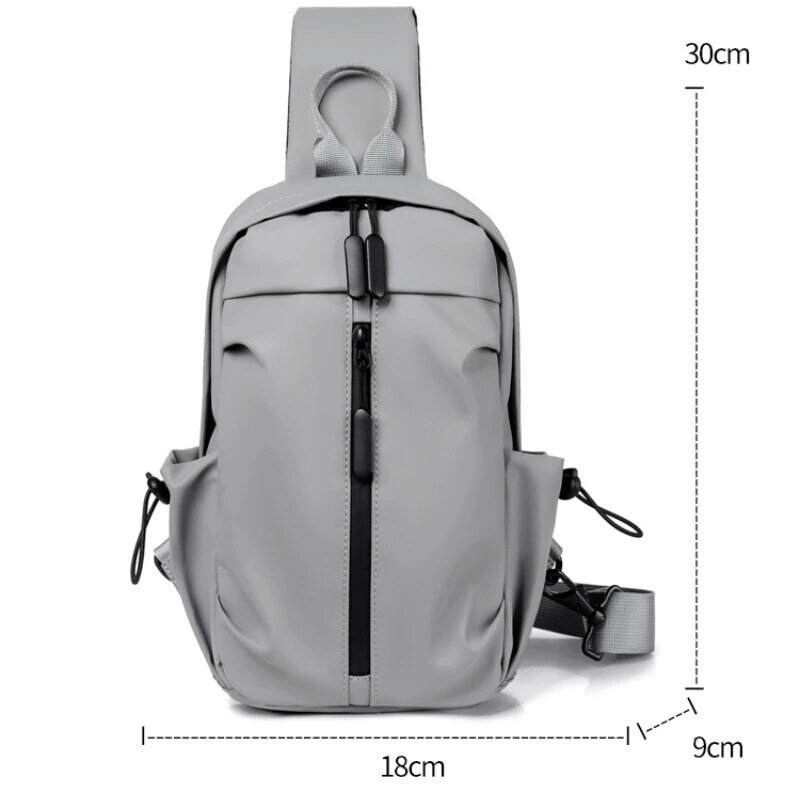 Men's Chest Bags Travel Shoulder Chest Sling Bag Anti-Theft Waterproof Backpack with Usb Charge Unisex Shoulder Crossbody Bags