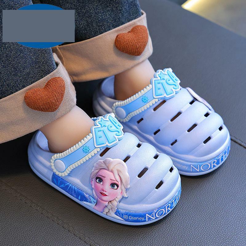 Sandálias e chinelos de desenho infantil, antiderrapante, fundo macio, fofo sapato princesa Aisha Hole, verão