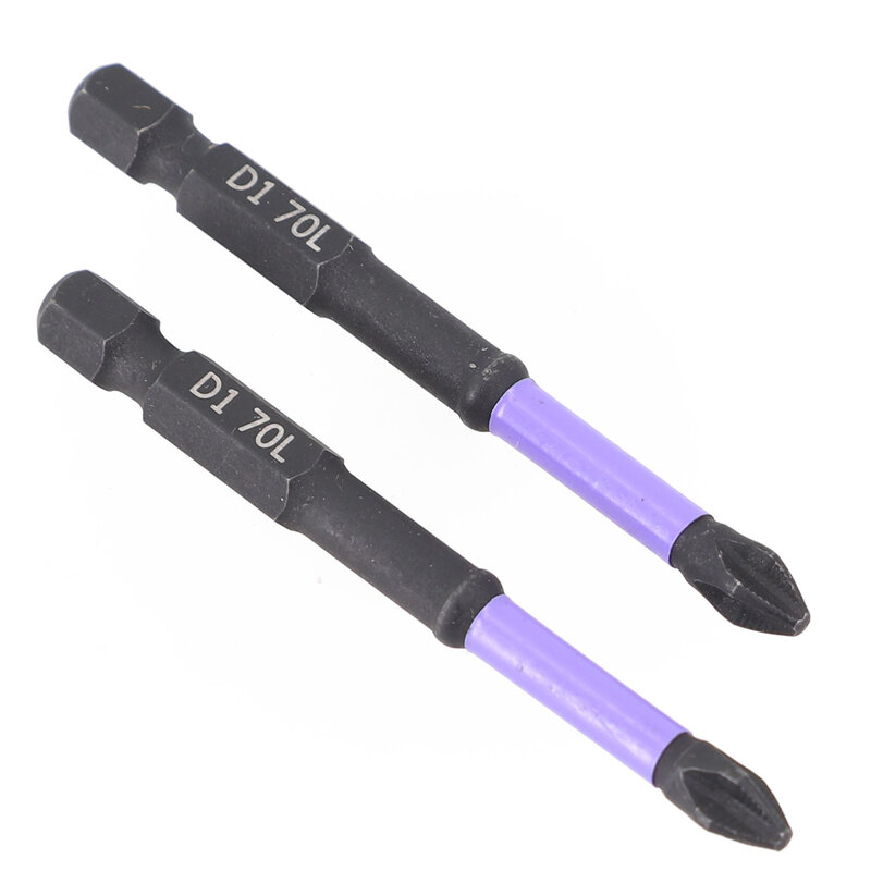 Cross Screwdriver Magnetic Batch Head 25/50/65/70/90/150mm 2pcs For Hand Drills High Hardness Non-slip Durable