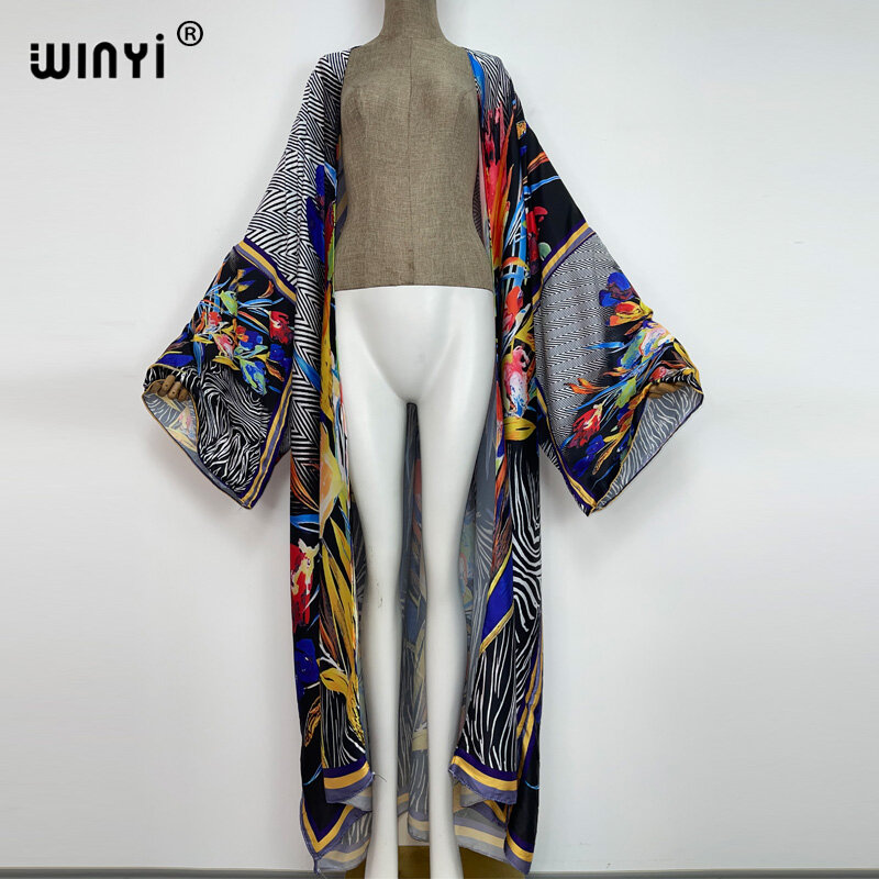 WINYI-traje de baño de manga larga para mujer, cárdigan bohemio, colorido, sexy, para fiesta y playa, África, 2022