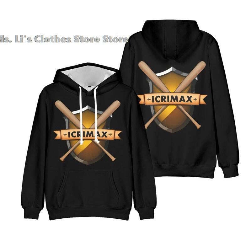 Icrimax Merch Hoodie เสื้อ Unisex เสื้อ Hip Hop Streetwear วัยรุ่น Hoodies ขายร้อนเด็กเสื้อผ้า2022 Outwear