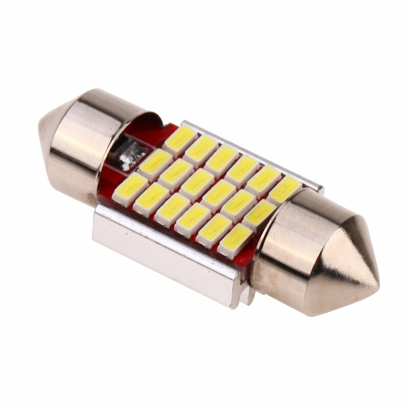 LED 캔버스 자동차 인테리어 전구 번호판 조명, C5W, C10W, 31mm, 3014, 18SMD, 12V, 2 개