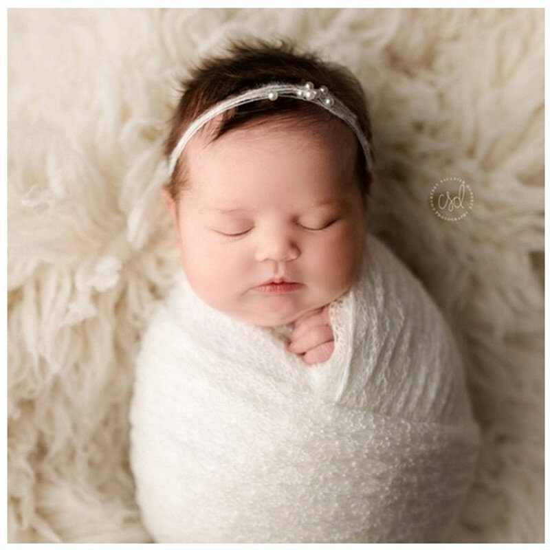 2023 rekwizyty fotograficzne dla noworodka, duży koc z opaską na głowę do sesji zdjęcie dziecka