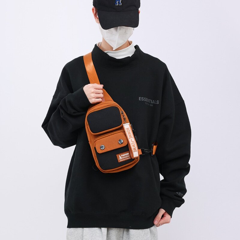 Wear Resistant Chest Bag Fashion Waterproof Composite Cloth Leisure Bag Multifunctional Single Shoulder Bag Unisex
