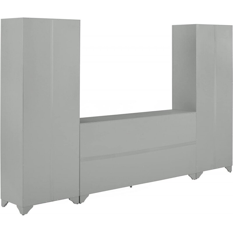 Crosby Furniture Tara-aparador y despensa, conjunto de 3 piezas, color gris desgastado