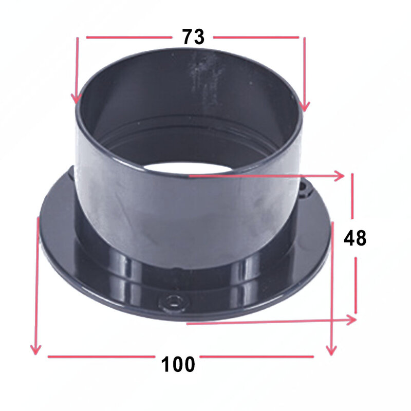 Flange Connection Straight Pipe Exhaust Pipe Connector Air-Ducting Connection Corrosion Resistance Round Shape