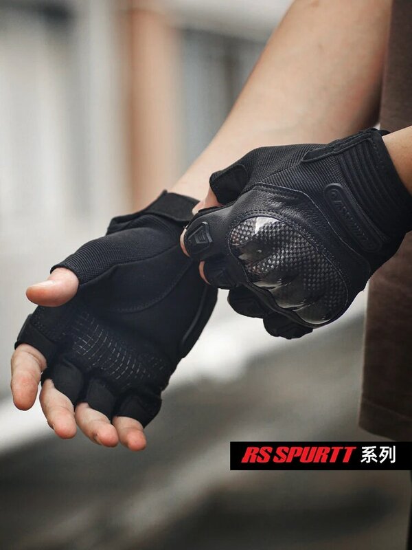 New Motorbike Racing Summer Breathable Short Finger Gloves Off-Road Mountain Motorcycle Commuter Protective Gloves