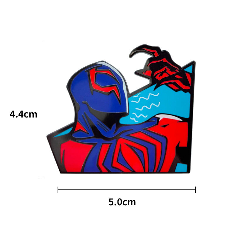 Superbohater Spider Man przypinki na klapę do plecaków Manga emaliowane przypinki Anime aktówki akcesoria do biżuterii plecak odznaka