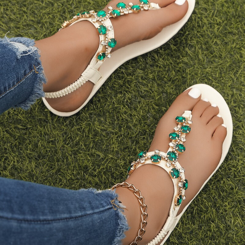 Summer Women New Bohemian Style Design Flat Shoes Casual and Comfortable Open-toed Outdoor Walking Beach Clip-toe Women Sandals
