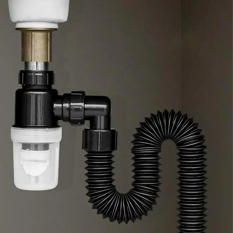 Tubo di scarico flessibile filtro per lavabo estensibile tubo di scarico antiodore retrattile per accessori da cucina per vanità da cucina