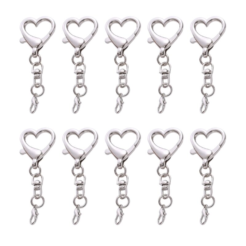 Stijlvolle hart-sleutelhanger-hangerconnector voor op gemaakte sieraden, sleutelhangers, doe-het-zelf-projecten