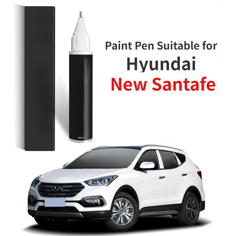 Bolígrafo de pintura adecuado para Hyundai, fijador de pintura de Santafe, cristal blanco, Phantom negro, todo nuevo, Santa Fe, suministros de coche, accesorios