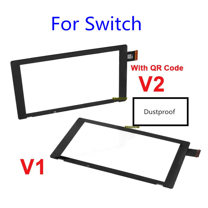 Substituição Original para Nintendo Switch, Touch Screen Digitizer, Painel de Vidro com Adesivo Tiras Adesivas, Novo