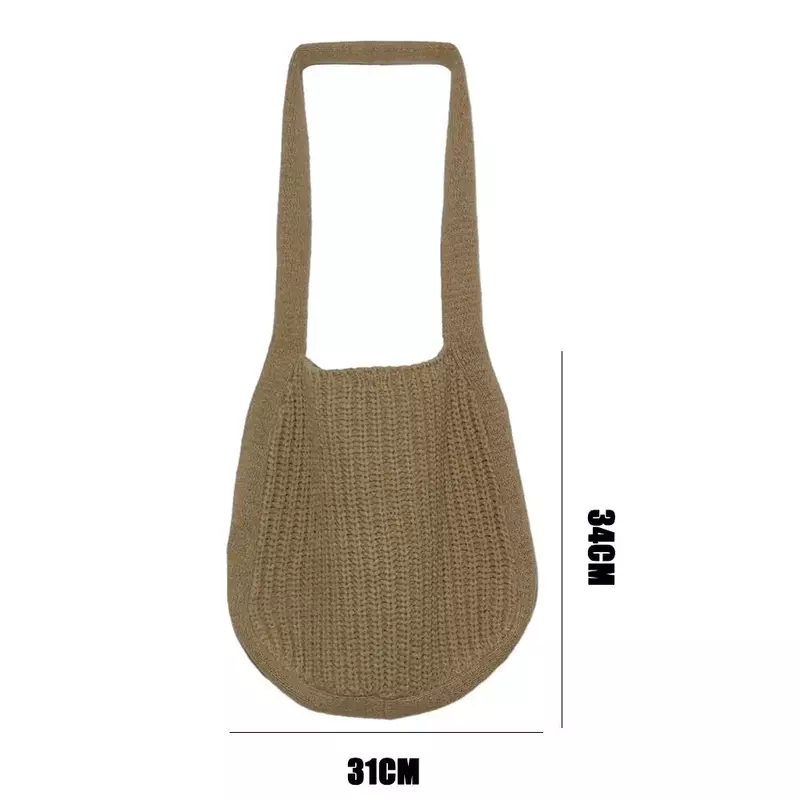 PLB01-Bolso de hombro tejido hueco para mujer, bolsa de compras de gran capacidad, de ganchillo, Hobo
