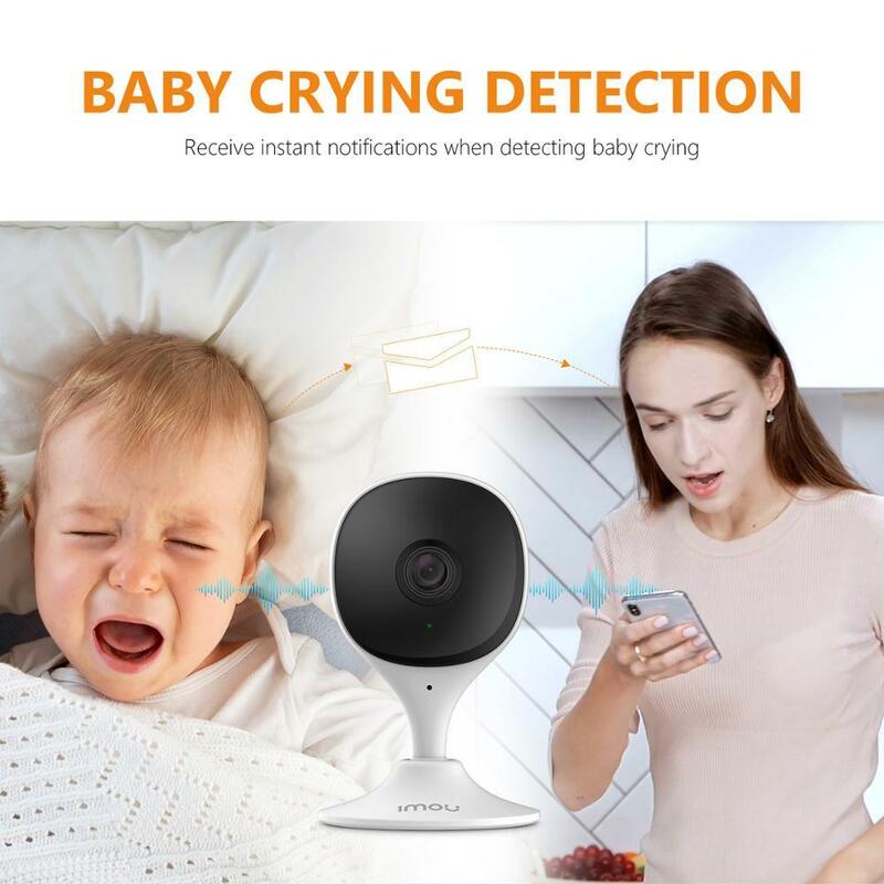 IMOU Cue-Cámara de acción de seguridad para interiores, Monitor de bebé, dispositivo de visión nocturna, Mini vigilancia, Wifi, Ip, 2C, 1080P