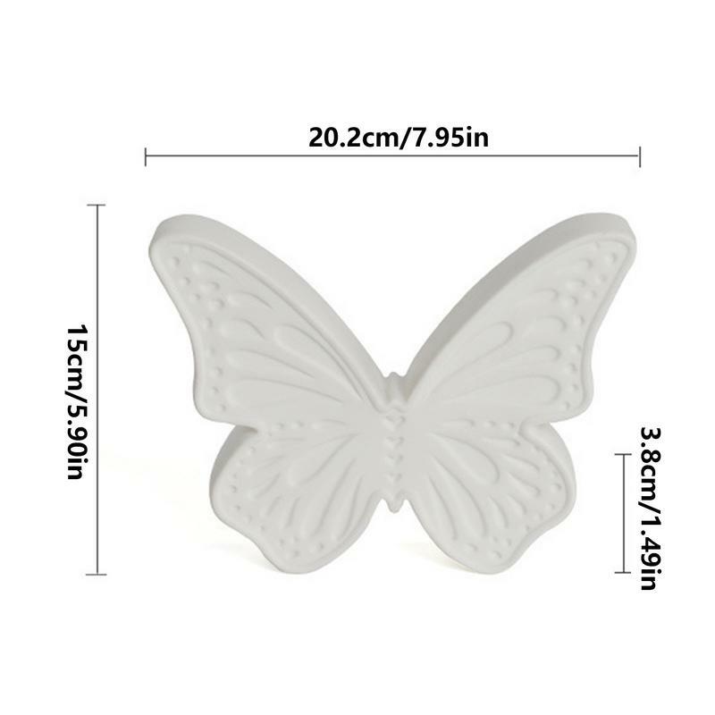 Butterfly Night Light Ceramic Butterfly Table Night Light Reusable Art Ornament Decoration Night Light For Living Rooms And