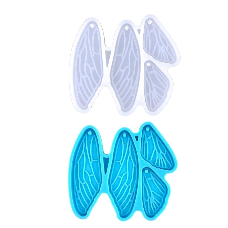 Anioł skrzydło Decor kolczyk silikonowe formy nadaje się do żywicy epoksydowej Diy Craft plecaki wisiorek Ornament tworzenia biżuterii