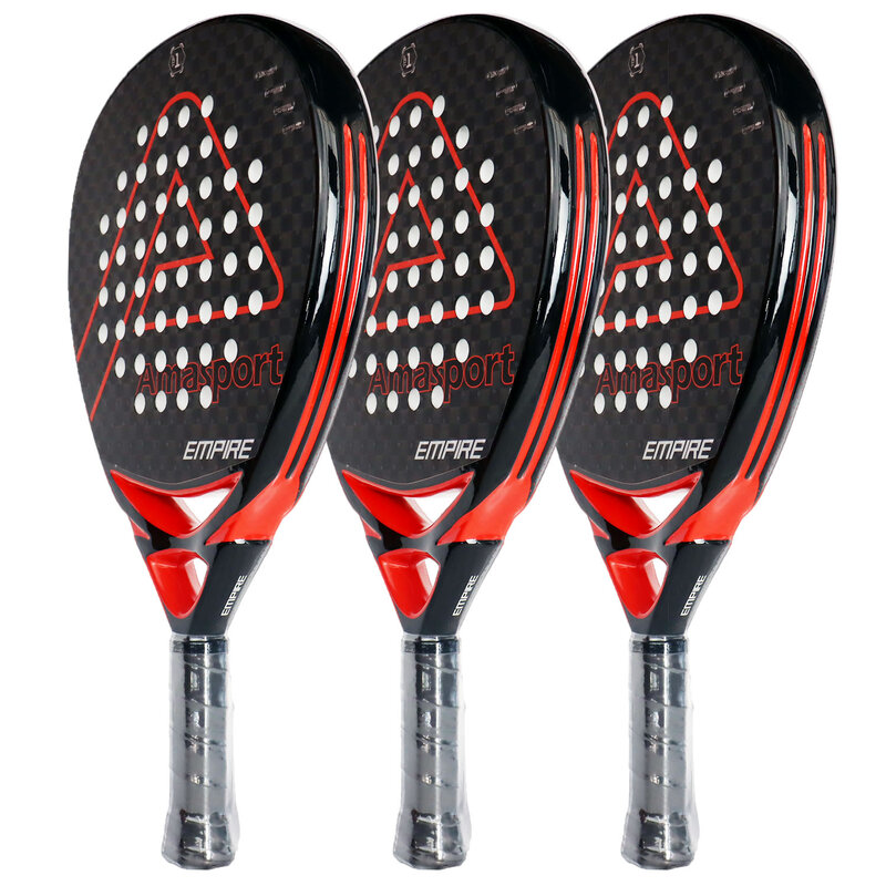 AMASLI PRO-Raquete de tênis para homens, EVA 12K Carbon Fiber Padel Racket, EVA Paddle Paddle, Superfície macia, Superfície 3D, Reino Unido Importado