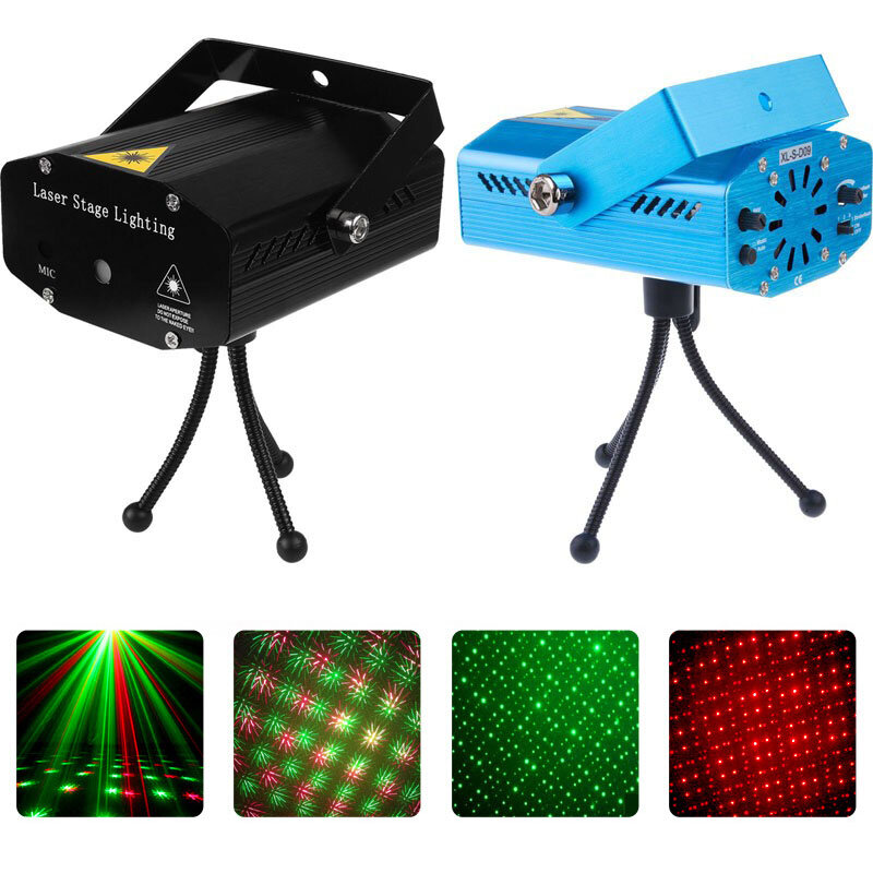 Portable Remote Control LED Stage Light Starry Sky Laser Projector Lights DJ Disco Lamp for Wedding Birthday Party Christmas