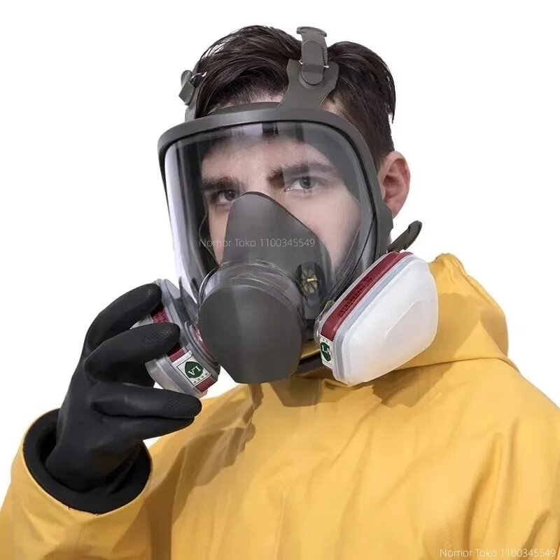 6800 maska gazowa Anti-Fog Respirator pełna twarz obraz przemysłowy natrysk Respirator bezpieczeństwa pracy filtr formaldehyd ochrona