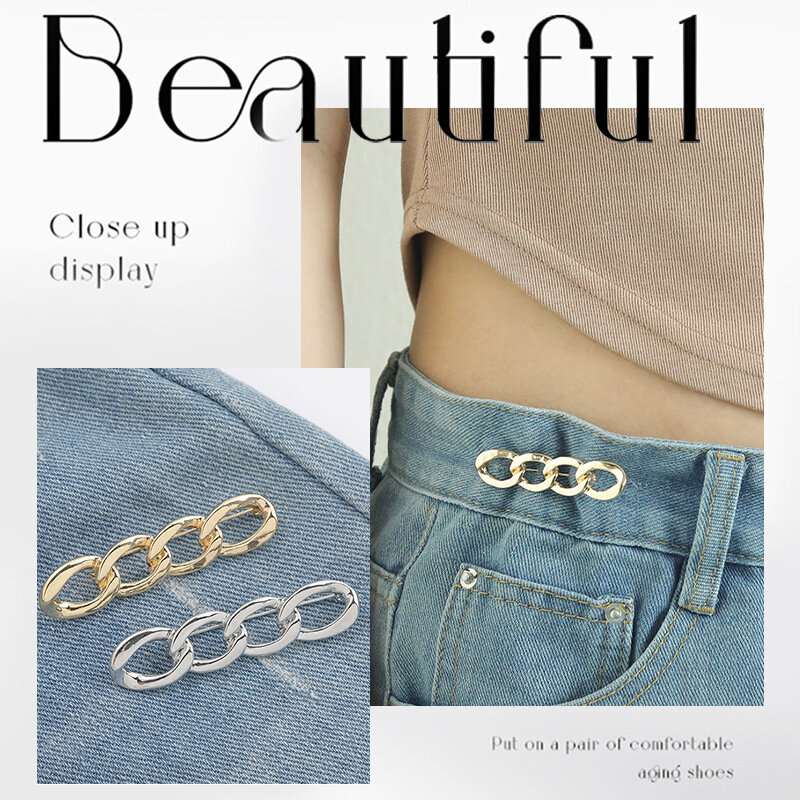 Einfache abnehmbare Hosen clips verstellbare Taillen schnalle nagel freie Metallstifte Knopf für Mädchen Jeans Taillen straffer