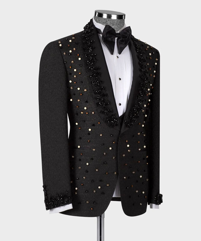 Роскошные свадебные костюмы, пальто для мужчин, облегающее Женское пальто с аппликацией, блейзер для вечеринки и выпускного вечера, только куртка на заказ