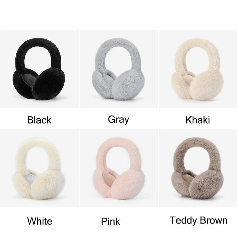 Cute Fluffy Winter Warm Ear Muffs Women Men Soft Earmuffs Ear Covers Cold Weather Fluffy Ear Warmers Headband Winter Accessories