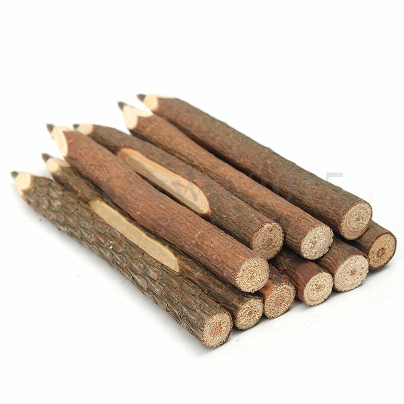5PCs Hot Crafts Stationery Writing Tool Wooden Pencil Graphite Branch and Twig
