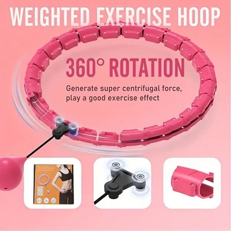 24/28/36 Detachable Knots Smart Weighted Fit Hoop Detachable 360 Degree Ball Auto Rotate Smart Ring Hoops Weight Adjustable