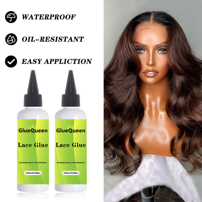 Impermeável Lace Front Wig Glue, cabelo extra forte, adesivos removedor para perucas, 100ml