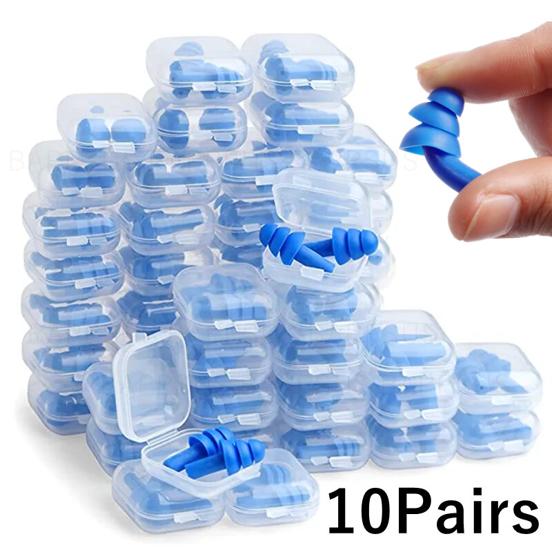 Waterproof Swimming Ear Plugs Soft Silicone Earplugs Reusable Noise Reduction Sleeping Ear Plugs Ear Hearing Protector With Box