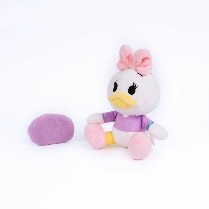 Disney-Boneca de pelúcia macia infantil, pato Donald, Minnie Mouse, postura sentada e agachada, brinquedos de anime, presentes de aniversário, 14cm