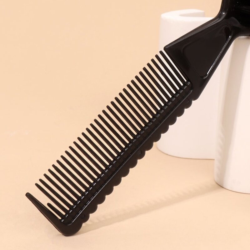 Q1QD Small Comb Brush for Men Grooming Double-sided Comb with Soft and Hard Bristles Lightweight Combs