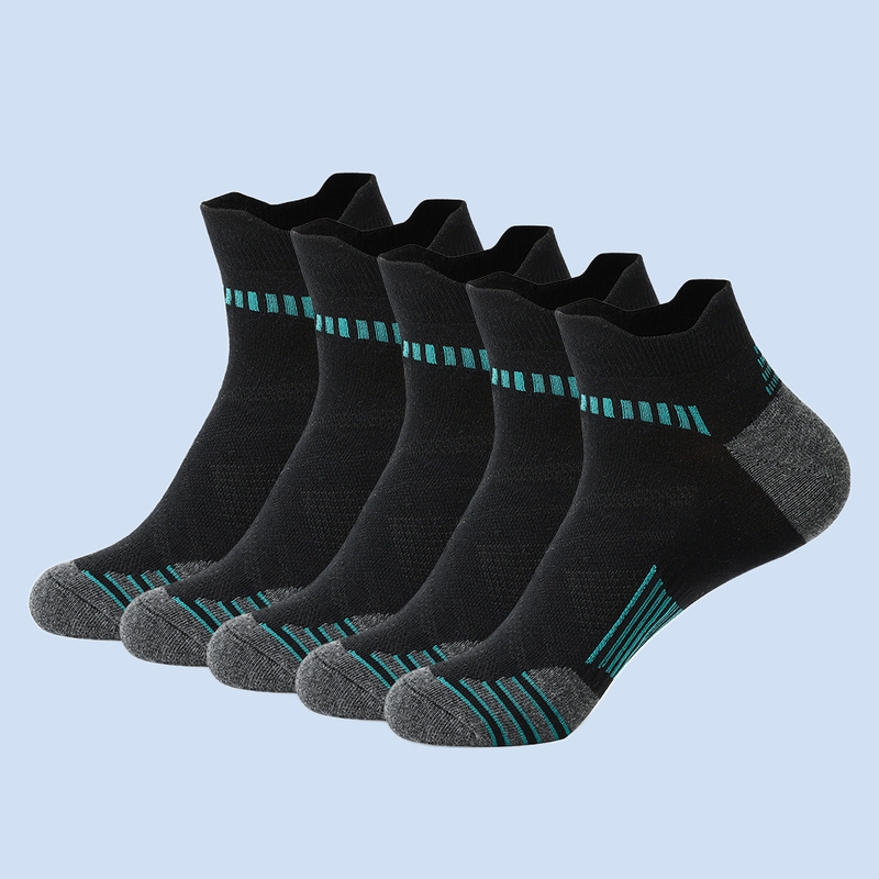 5 Pairs Socks Socks for men sweat-absorbent running outdoor sports socks breathable basketball socks running fitness socks