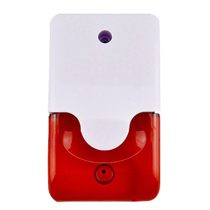 Alarma de sonido estroboscópica duradera para el hogar, sirena de luz roja con cable, alarma de seguridad inalámbrica, 12V
