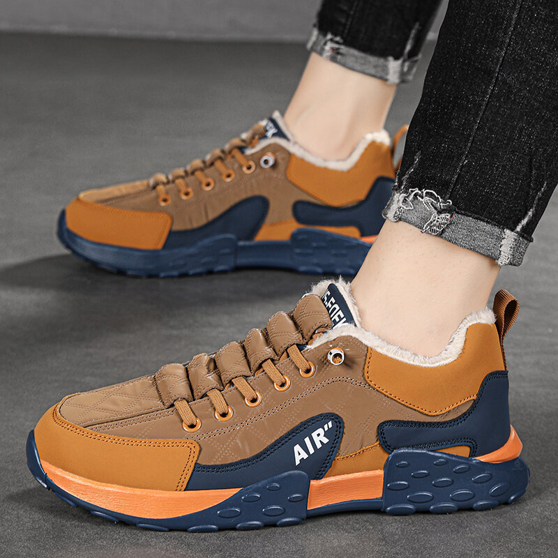 Zapatos Deportivos informales para hombre, zapatillas transpirables de goma para correr, color marrón