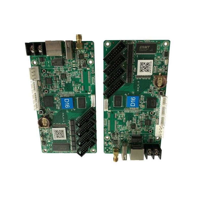 HD-D15 D16 Controller Wifi Rj45 Usb แบบอะซิงโครนัสการ์ดควบคุม P1.25 P1.875 P3 P4 P5 P6 P10 Rgb สี Dot matrix Led หน้าจอ