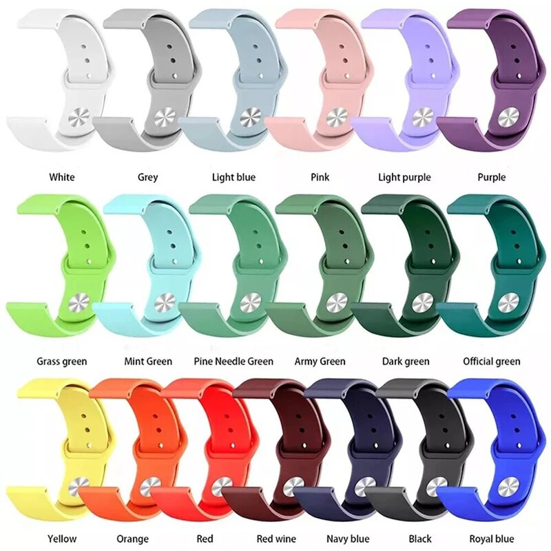 Bracelets de montre en silicone pour Amazfit Bip Band, Bracelets de sport, 20mm, 22mm, GTS 4, 3, 2, 2e, GTS2 Mini, GTR 42mm, 47mm, GTR 4/3 Pro, 2