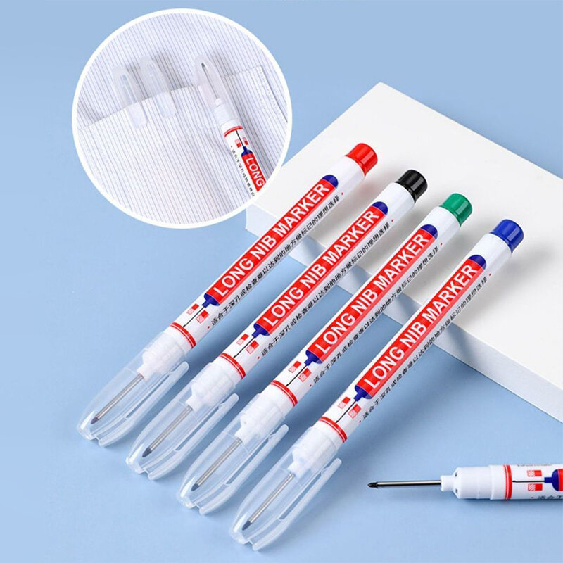 1Pc Black Blue Red Permanent Marker Pens Deep Hole Marker For Wood Rock Plastic Leather Glass Stone Metal Art Marker