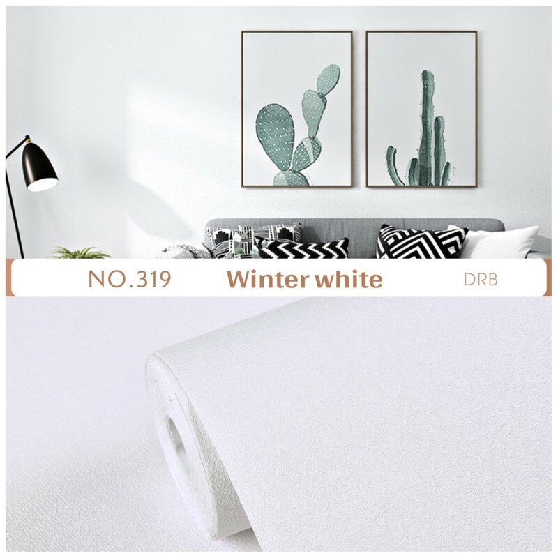 Self-adhesive Wallpaper Decorative Vinyl Matt White Adhesive Paper for Livingroom Furniture Wall Kitchen Cabinets Decoration PVC
