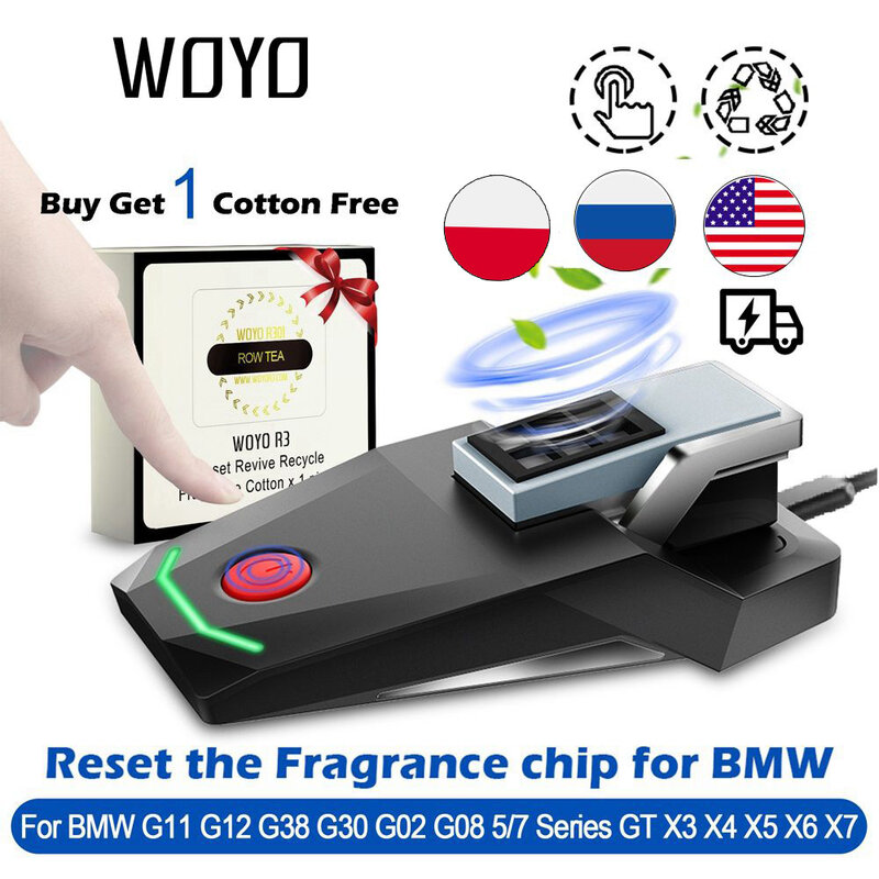 WOYO For BMW Ambient Air Resetter Car Air Freshener Cartirdge Activator For BMW G11 G12 G38 G30 5/7 Series GT X3-X7 Accessories