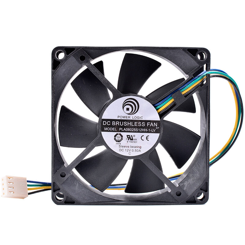 COOLING REVOLUTION PLA08025S12HH-1-LV 8cm 8025 80mm fan 12V 0.50A Computer CPU 4pin PWM cooling fan