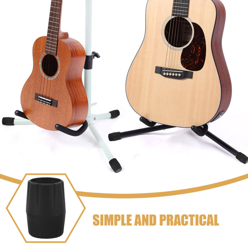 9pcs Guitar Stand Leg Pad Acoustic Guitar Stand Foot Protector Guitar Holder Cover Wrap Felt Pads Silicone Furniture Leg Covers